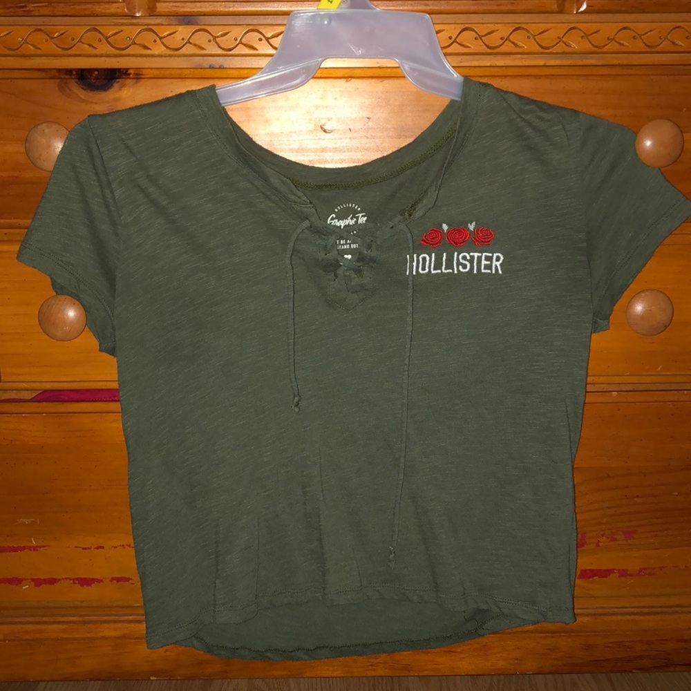 green crop top from hollister